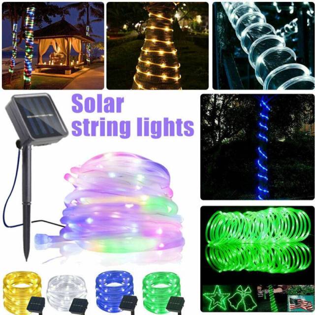 50LED Solar Fairy String Light Copper Wire Outdoor Waterproof Garden Xmas Decor