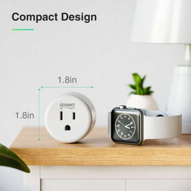 4PCS Wifi Smart Plug Mini Outlet - Work with Alexa Google Home White