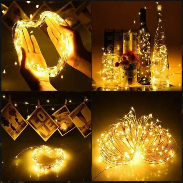 Outdoor Solar String Lights Waterproof Fairy Copper Wire Outdoor Garden Decor Light