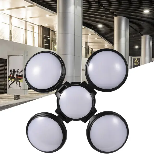 60W LED Garage Lighting Soccer Shape Workshop Lighting Deformable Warm White