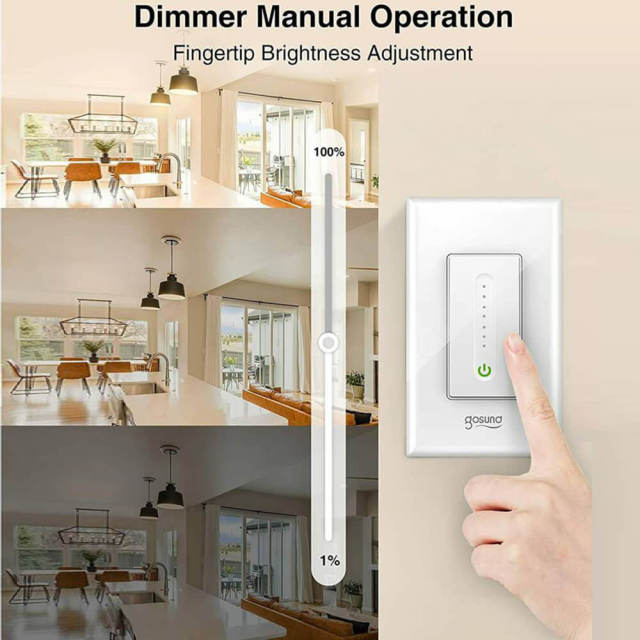 Smart Dimmer Switch 4 Pack WiFi Light Switch Work with Alexa Google Home