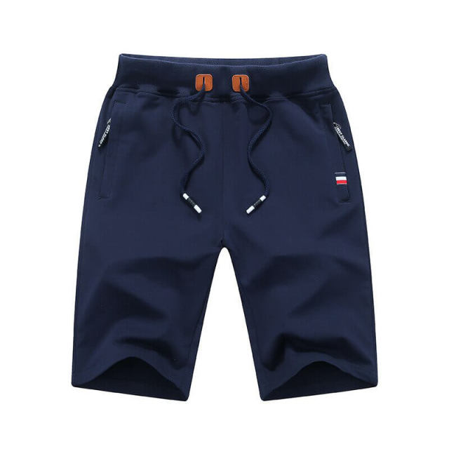 Solid Men's Shorts Summer Mens Beach Cotton Casual Male Sports