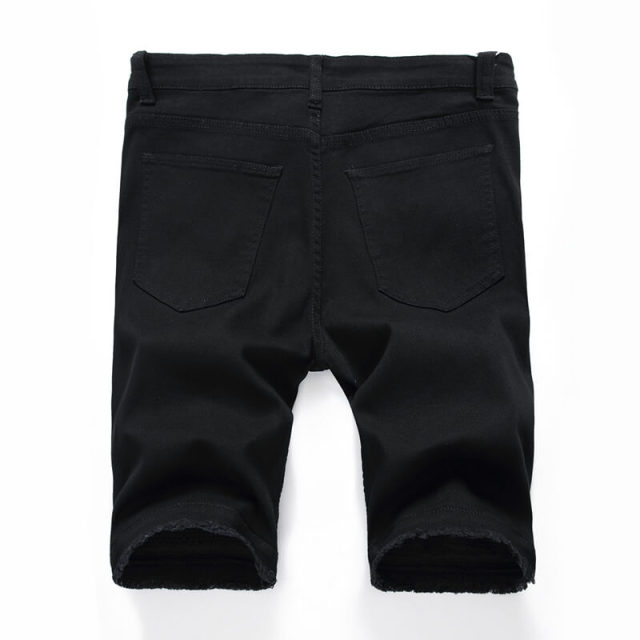 Summer Men's Denim Short Pants Fashion Straight Jeans Shorts