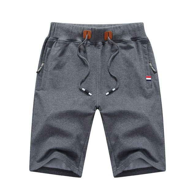 Solid Men's Shorts Summer Mens Beach Cotton Casual Male Sports