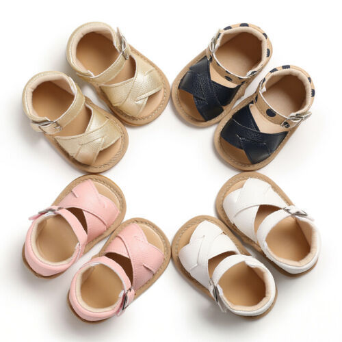 Summer Baby Boy Girl Sandals Newborn Kids Leather Soft Sole Crib Shoes