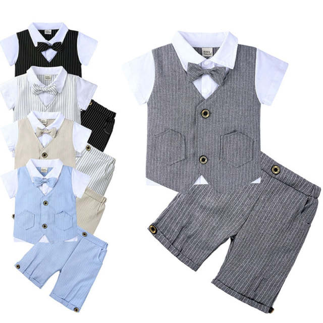 Baby Boys Gentleman Clothes Sets 2PCS Outfit Summer Suit