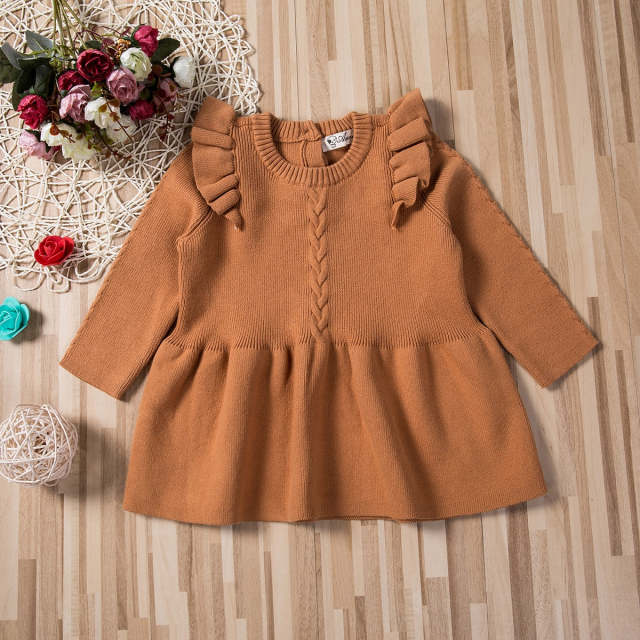 Autumn Winter Toddler Dress,Baby Girl Long Sleeve Dress Clothes