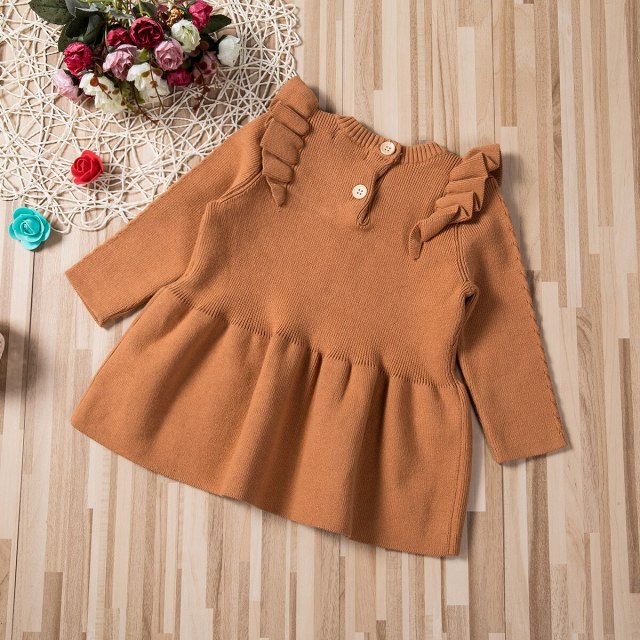 Autumn Winter Toddler Dress,Baby Girl Long Sleeve Dress Clothes