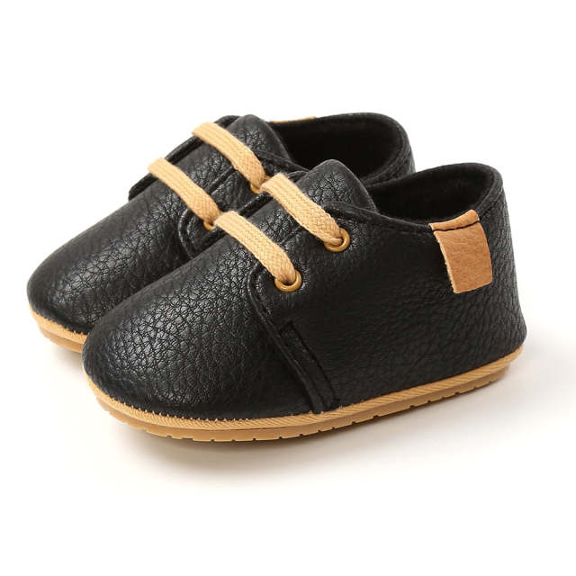 0-18M Newborn Baby Girls Boys First Walker PU Leather Casual Shoes