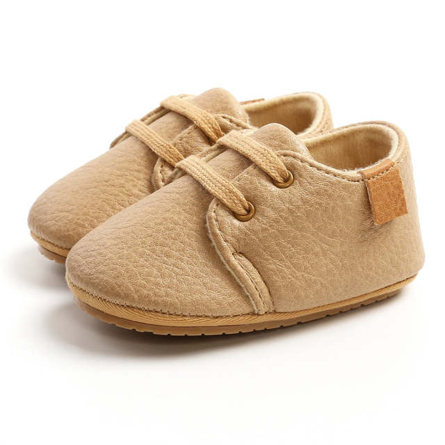 0-18M Newborn Baby Girls Boys First Walker PU Leather Casual Shoes