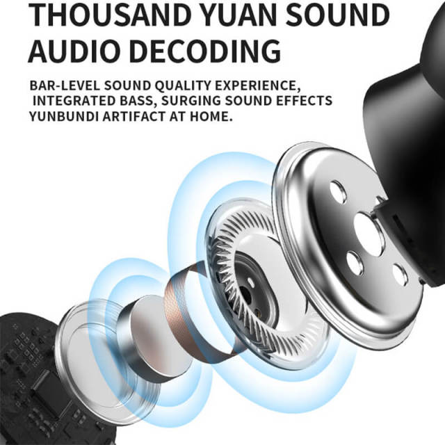 Bluetooth 5.0 Earphones with Microphone Touch Control Wireless Headphones TWS In-ear Earbuds with Rotary Charging Case