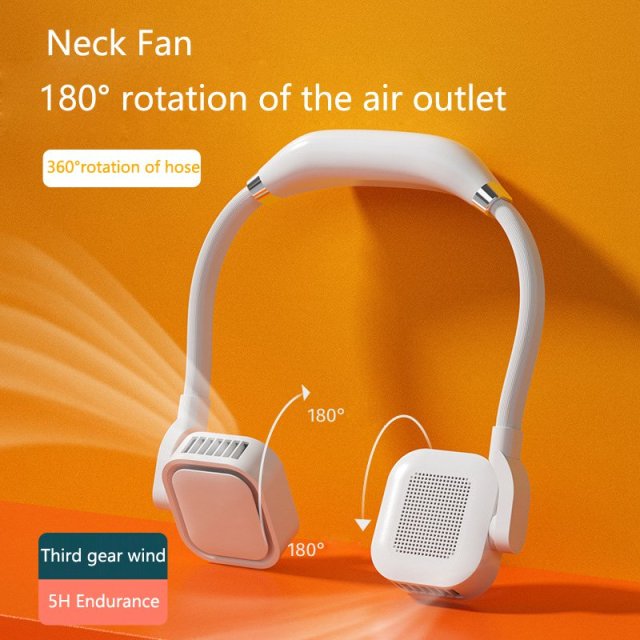 Leafless Hanging Neck Fan Portable Sports USB Rechargeable Bladeless Fan