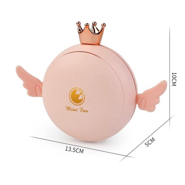 Summer Mini Fan USB Charging Fans with Makeup Mirror Portable Outdoor Cute Bladeless Neck Fan with Lanyard