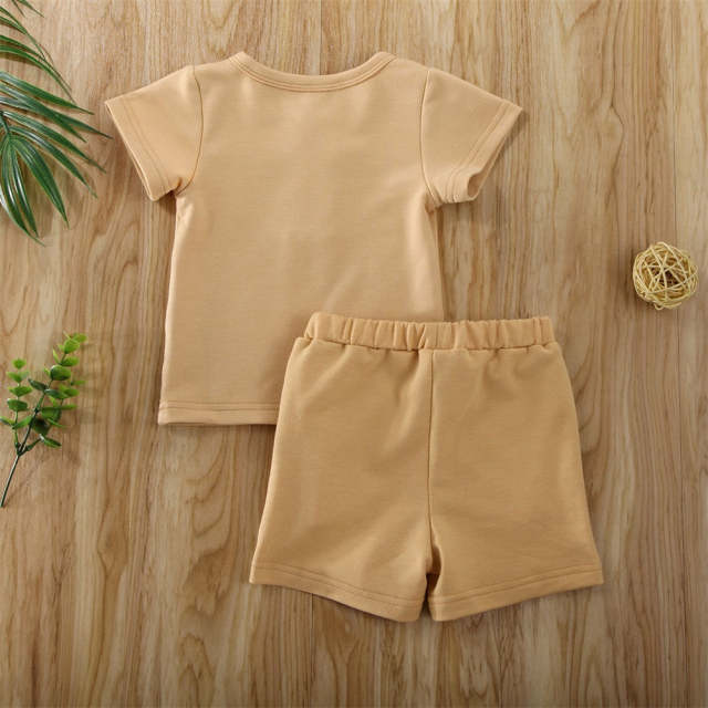 0-24M Infant Baby Boy Clothing Set Short Sleeve T-shirt Tops+Shorts