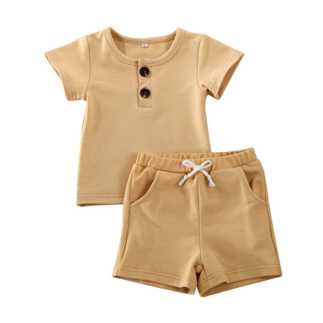 0-24M Infant Baby Boy Clothing Set Short Sleeve T-shirt Tops+Shorts