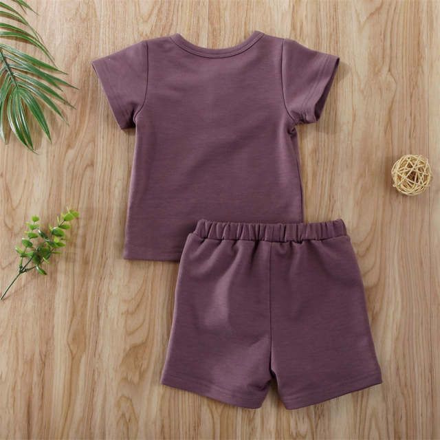 0-24M Infant Baby Boy Clothing Set Short Sleeve T-shirt Tops+Shorts