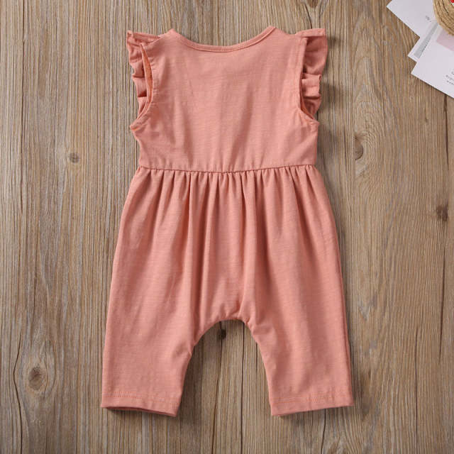 0-18M Infant Baby Girl Clothes Ruffle Romper Summer Sleeveless Jumpsuit