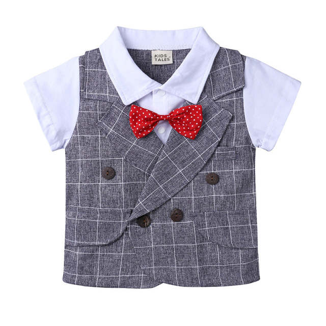 Baby Boys Gentleman Clothes Sets 2PCS Outfit Summer Suit