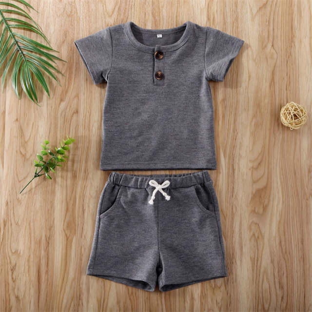 0-24M Infant Baby Boy Clothing Set Short Sleeve T-shirt Tops+Shorts