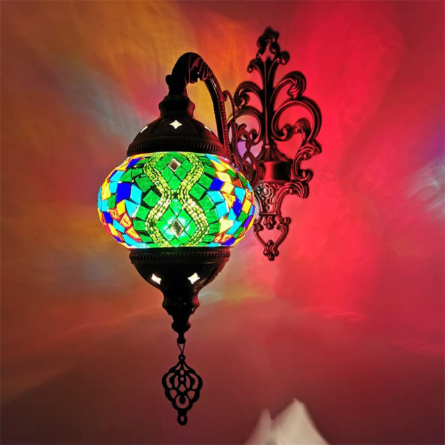 Handmade Wall Lamp with Mosaic Shade 15.7 in Height Home Decoration Light Fixture