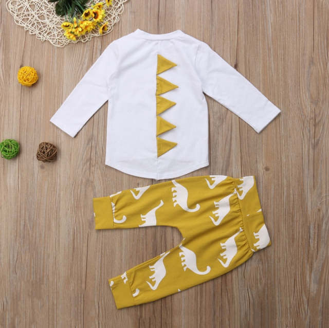 Toddler Kids Baby Boy Casual Long Sleeve T-shirt Pants 2PCS Set