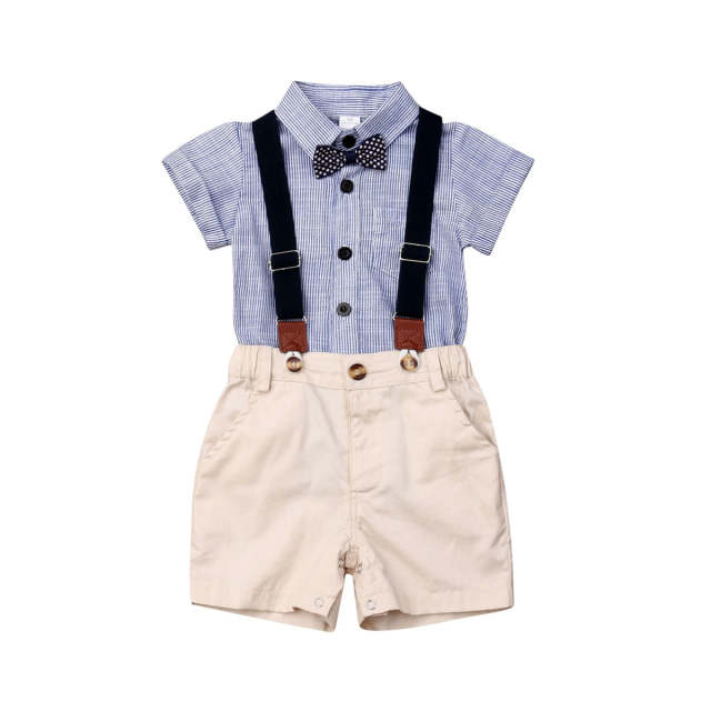 Baby Boy Clothes Short Sleeves Toddler  Gentleman Summer Clothes Set