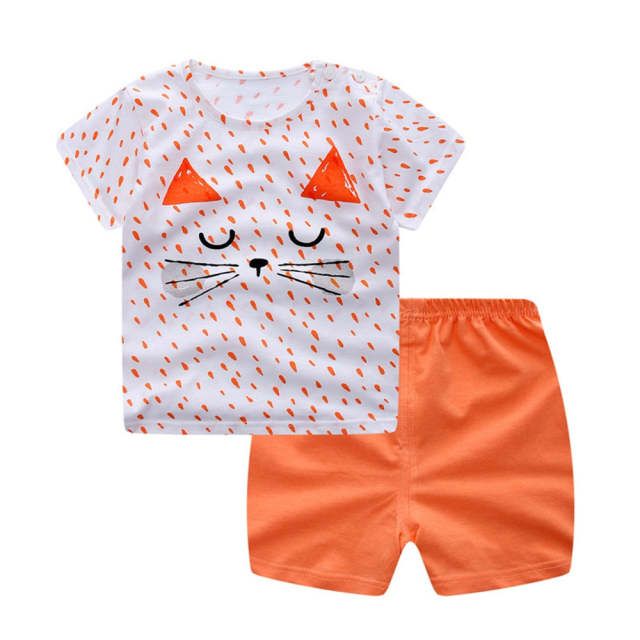 Baby Girl Clothes Summer Set Girls Short Sleeve Cotton 2Pcs Clothing