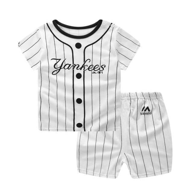 Newborn Baby Boy Summer Clothes Set Short Sleeve Cotton Clothing Suit