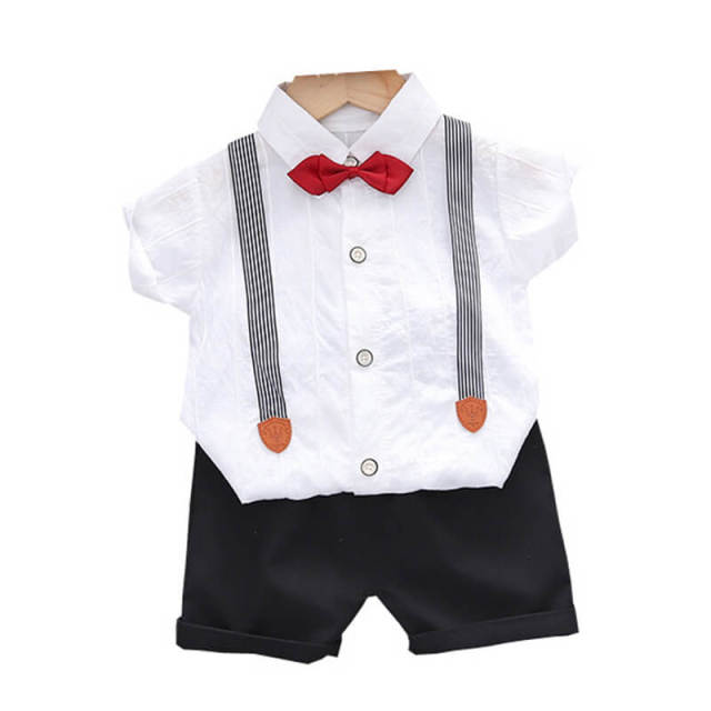 2Pcs Summer Short Sleeve Clothes Set for Baby Boys 0-4Y Kids Clothing