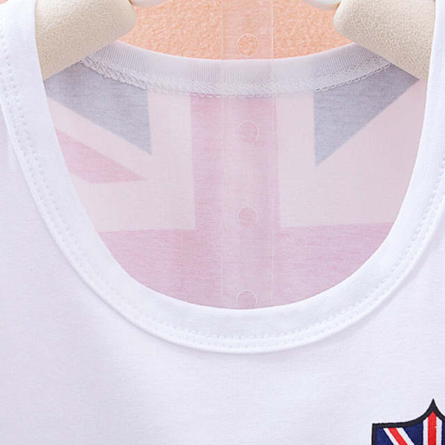 Baby Boy Cotton Clothing Infant Boys Flag Print Vest Shorts 2Pcs/Sets