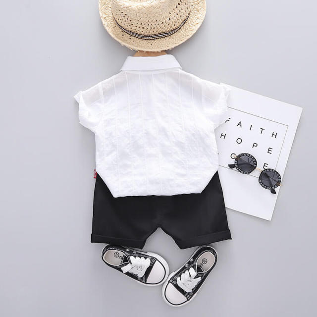 2Pcs Summer Short Sleeve Clothes Set for Baby Boys 0-4Y Kids Clothing