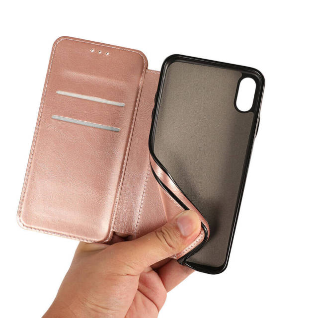 Wallet Case for iPhone 12 - Blocking Card Slot Stand PU Leather Magnetic Apple Flip Cover