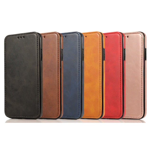 Wallet Case for iPhone 12 - Blocking Card Slot Stand PU Leather Magnetic Apple Flip Cover