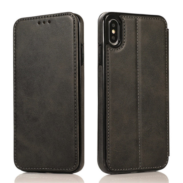 Wallet Case for iPhone 12 - Blocking Card Slot Stand PU Leather Magnetic Apple Flip Cover