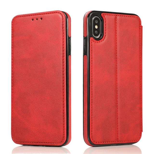 Wallet Case for iPhone 12 - Blocking Card Slot Stand PU Leather Magnetic Apple Flip Cover