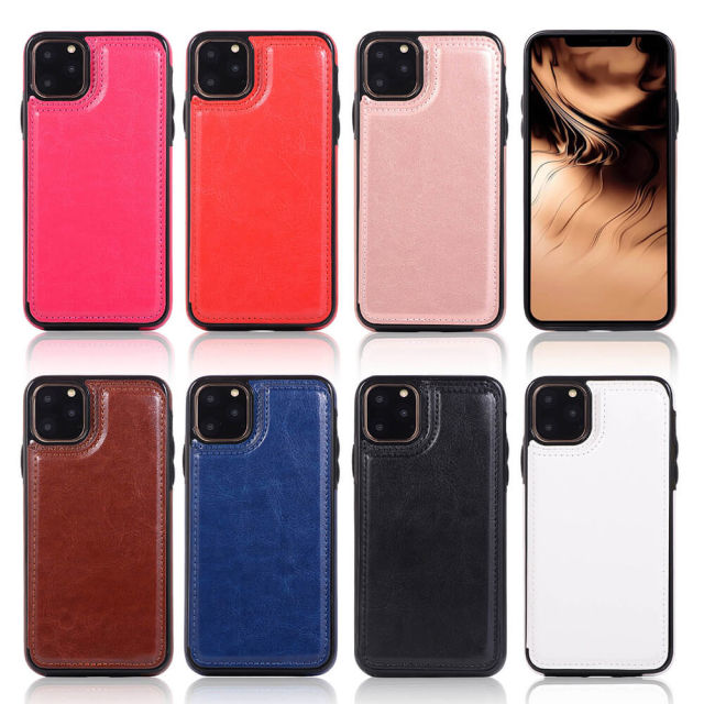 Wallet Case with Card Holder for iPhone 13 - PU Leather Kickstand Card Slots Case Double Magnetic Clasp Shockproof Cover