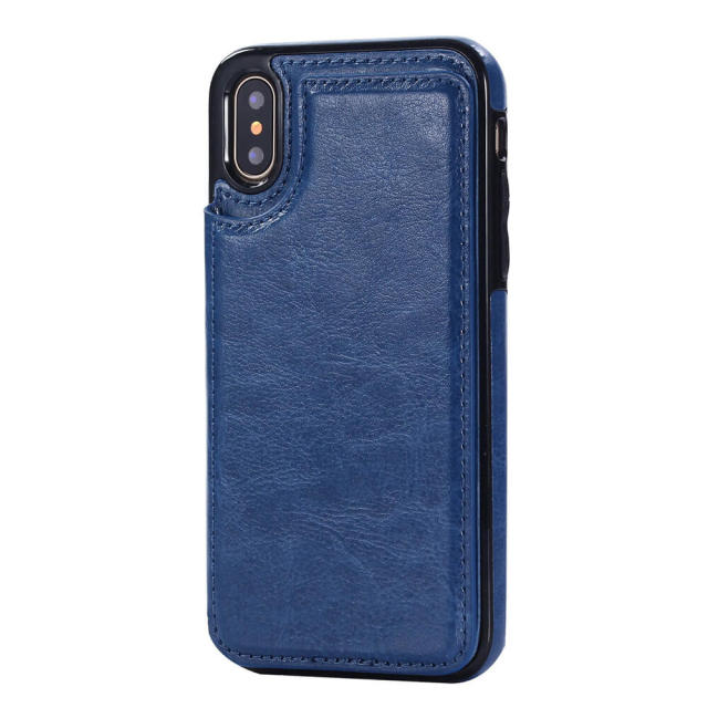 Wallet Case with Card Holder for iPhone 13 - PU Leather Kickstand Card Slots Case Double Magnetic Clasp Shockproof Cover