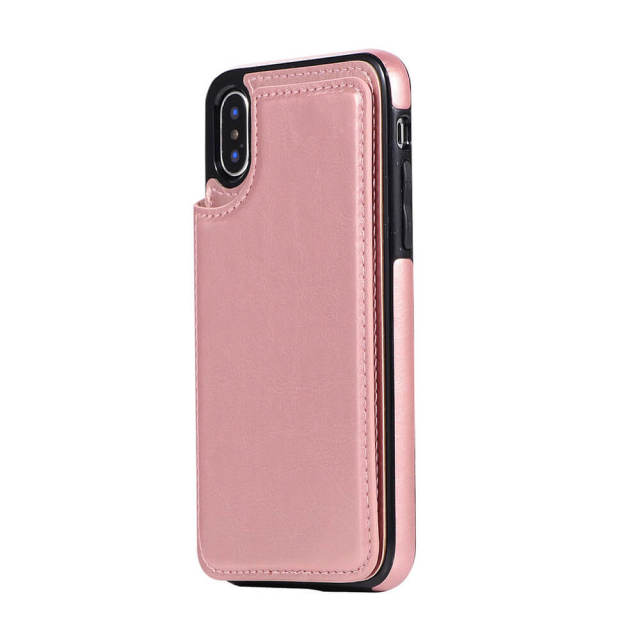 Wallet Case with Card Holder for iPhone 13 - PU Leather Kickstand Card Slots Case Double Magnetic Clasp Shockproof Cover