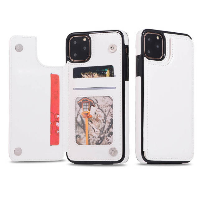 Wallet Case with Card Holder for iPhone 13 - PU Leather Kickstand Card Slots Case Double Magnetic Clasp Shockproof Cover