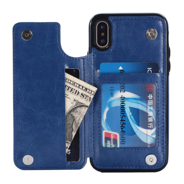 Wallet Case with Card Holder for iPhone 13 - PU Leather Kickstand Card Slots Case Double Magnetic Clasp Shockproof Cover