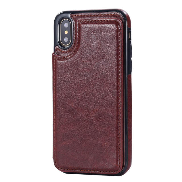 Wallet Case with Card Holder for iPhone 13 - PU Leather Kickstand Card Slots Case Double Magnetic Clasp Shockproof Cover