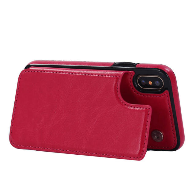 Wallet Case with Card Holder for iPhone 13 - PU Leather Kickstand Card Slots Case Double Magnetic Clasp Shockproof Cover