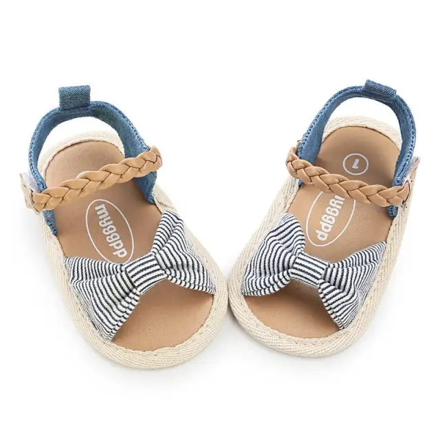 Baby Girl Shoes Infant Canvas Bowknot Kids Beach Baby Walking Shoes