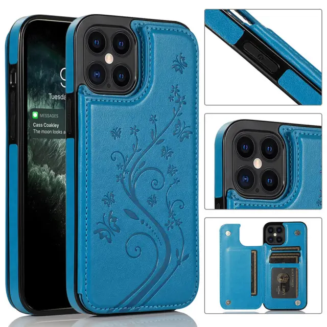 OOVOV Case for iPhone X-Wallet Case with PU Leather Card Pockets Back Flip Cover for iPhone Xs with Kickstand