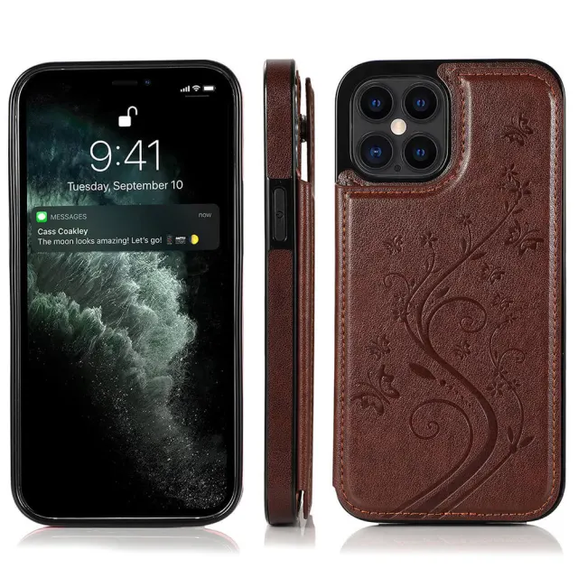 OOVOV Case for iPhone X-Wallet Case with PU Leather Card Pockets Back Flip Cover for iPhone Xs with Kickstand