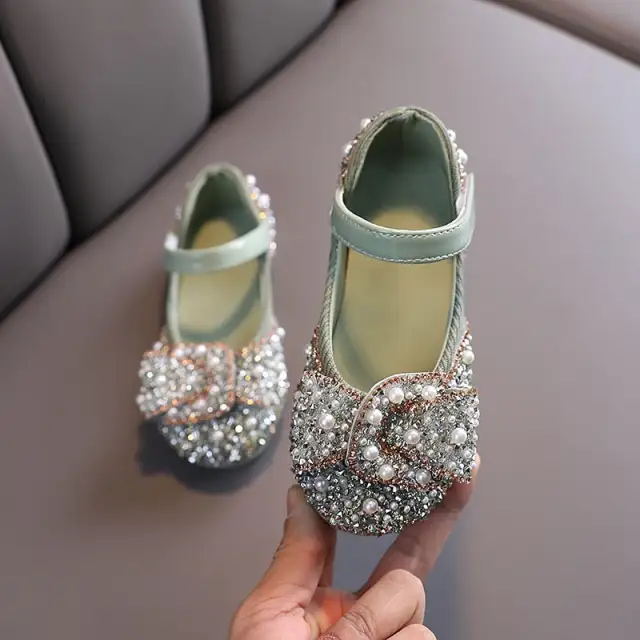 Baby Girls Shoes Pearl Rhinestones Princess Shoes For Party