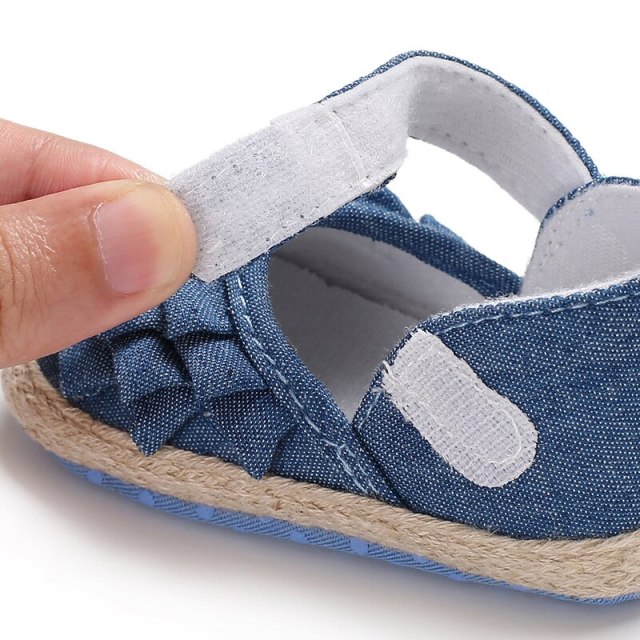 Newborn Baby Girl Soft Crib Shoes Prewalker Anti-slip Canvas Shoes