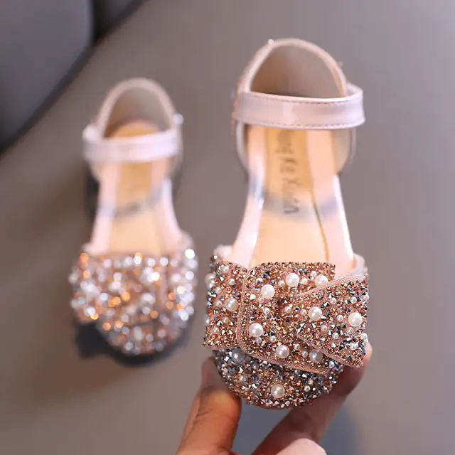 Baby Girls Shoes Pearl Rhinestones Princess Shoes For Party