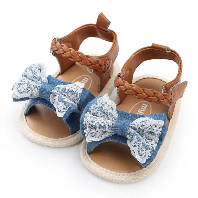 Baby Girl Shoes Infant Canvas Bowknot Kids Beach Baby Walking Shoes