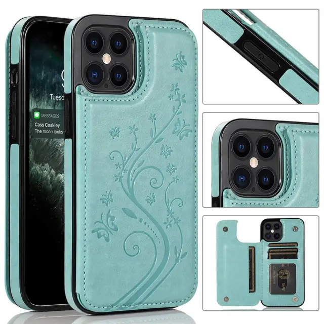 OOVOV Case for iPhone X-Wallet Case with PU Leather Card Pockets Back Flip Cover for iPhone Xs with Kickstand